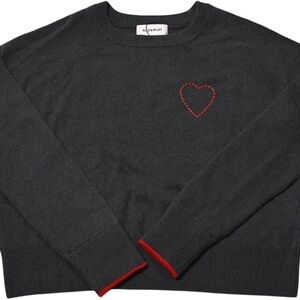 Elle & Riley Steel Sweater with Heart Detail